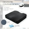 thumbnail image 5 of Stephan Roberts Comfort Memory Foam Memory Foam Seat Cushions for Office Chairs - Tailbone Pain Relief Cushion, Sciatica & Back Support, 17 in x 19 in, 5 of 9
