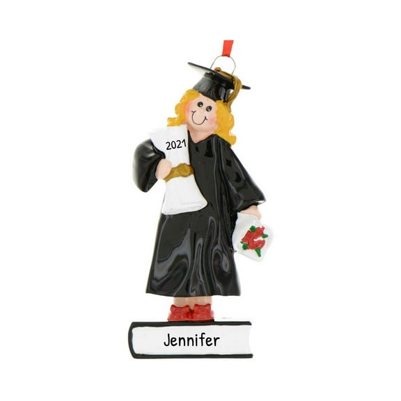 Personalized 2024 Graduation Ornament - Class of 2024 Ornament, Senior 2024 Ornament, Senior Year Christmas Ornament, Graduate Ornament 2024 - Blonde Girl - Free Customization