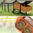 thumbnail image 6 of Aukfa 106" Large Chicken Coop Wood Chicken Run Cage w/ Nest Box for Outdoor, Backyard, Brown, 6 of 9