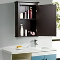 thumbnail image 3 of Armoire de Salle de Bain Murale avec Miroir et Étagères Ajustables, avec une Porte Simple et Poignée Rétro, 3 of 14