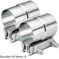 thumbnail image 6 of 2'' Exhaust Clamp,Lap Joint Band Clamp Stainless Steel for Pipes,Mufflers,Catalytic Converters (1, 2.0 inch), 6 of 7