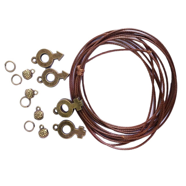 1 de Joyería, de Fabricación de Colgantes, de Cordón, para Bricolaje, 4 Piezas, Brazalete de de Pareja BLESIY Kits de fabricación de joyas