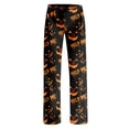 thumbnail image 5 of Tplvbz Halloween Pajama Pants Women - Spooky Print Lounge Pants for Women, Soft Pj Pants Comfy Elastic Waist Sleepwear, Womens Halloween Pj Pants, Cozy Pajama Pants for Fall & Holiday Saffron S, 5 of 8