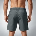 thumbnail image 5 of Mens Casual Shorts Lightweight Quick Dry Athletic Training Running Shorts Elastic Waist Drawstring Breathable Summer Beach Travel Shorts Gray S, 5 of 5