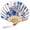 C, variant on OUTlOU Household appliances Hand Held Fans Silk Bamboo Folding Fans Handheld Folded Fan for Church Wedding G