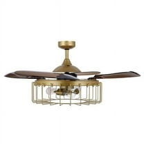 Sheridan 48-inch Satin Brass AC Ceiling Fan with Light