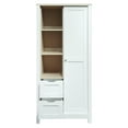 thumbnail image 5 of EUROCO Modern 68.3” Armoire Wardrobe, Sliding Door Storage Closet with Clothing Rods, Drawers and Cabinets for Kids Adults, White, 5 of 11