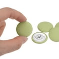 thumbnail image 4 of Uxcell 30pcs 40L Fabric Cloth Covered Button 25mm Metal Shank Round Sewing Buttons for Suits Dress Blouses, Light Green, 4 of 5