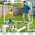 thumbnail image 4 of ABORON Soccer Goals for Backyard 8 x 6FT, Foldable Portable HPVC Frame Soccer Goal W/Net Youth Adult Football Training Games Outdoor, White, 4 of 7