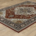 thumbnail image 4 of Oriental Weavers Aberdeen Area Rug - 1144R - 5'3" x 7'6" - in Red/ Blue - Vintage Inspired, Stain Resistant, Family and Pet Friendly , Bedroom, Office Rug, 4 of 10