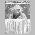 thumbnail image 2 of Mens Star Wars Yoda Free Words of Wisdom Lightweight Hoodie, 2 of 4