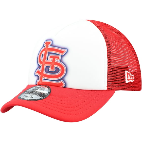 Toddler New Era  White/Red St. Louis Cardinals Painted A-Frame 9FORTY Trucker Adjustable Hat