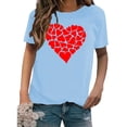thumbnail image 4 of Fesfesfes Short Tshirts for Women's Valentine's Day Love Printed Short Sleeved T-shirt Top Workout Clothes for Women XL(US:10), 4 of 4