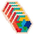 thumbnail image 1 of Juguete de madera para el cerebro PuzzHex 5Pzas 14.6x12.8cm Madera Multicolor 3D Rompecabeza Hexagonal., 1 of 1