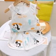 thumbnail image 2 of Odeerbi 1-10 Años Niños Niñas Conjuntos de Verano Camisetas de Tirantes de Algodón Pantalones Cortos Conjunto de Dos Piezas Con Estampado de Casa, 2 of 3