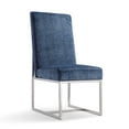 thumbnail image 6 of Manhattan Comfort Element 18.9" Velvet Dining Chair in Blue (Set of 6), 6 of 10