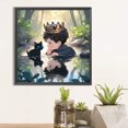 thumbnail image 1 of Kit de pintura de diamante redondo completo DIY 5D princesa Príncipe decoración del hogar 40x40cm JShteea El nuevo, 1 of 9