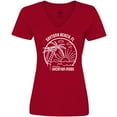 thumbnail image 3 of Inktastic Summer Vacation Mode Daytona Beach Florida Women's V-Neck T-Shirt, 3 of 5