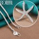 thumbnail image 1 of Aoxiang-collar con colgante de estrella de mar para mujer, de Plata de Ley 925, circonita AAA, cadena 16-30, abalorio, joyería de moda para compromiso y boda, 1 of 2
