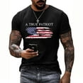 thumbnail image 5 of Bibfish Mens Tshirts Casual USA Flag Print Summer Crewneck Short Sleeve Tee Shirts Patriotic Pride Graphic Pullover Tees Tops For Men, 5 of 5