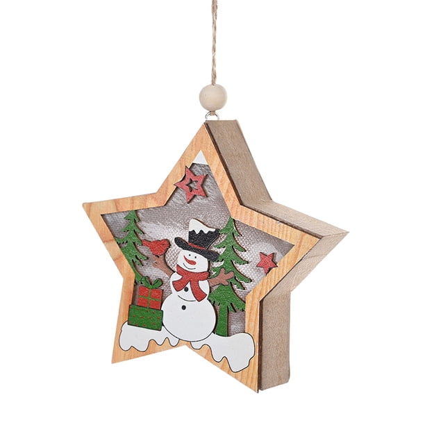 Adorno navideño de estrella iluminada en madera - Decoración creativa para fiestas y dormitorios
(Nota: Este título en español de México cumple con los requisitos de longitud y captura las