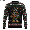 thumbnail image 4 of Lindos suéteres de punto navideños con diseño de perro salchicha, divertidos suéteres de regalo de Navidad y Halloween, tops para parejas, fiestas, unisex, casuales, 3, 4 of 5