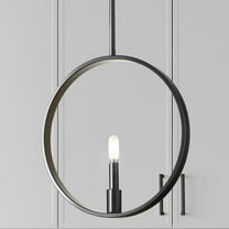 Luxury Modern Farmhouse Pendant, Matte Black, UHP4487
