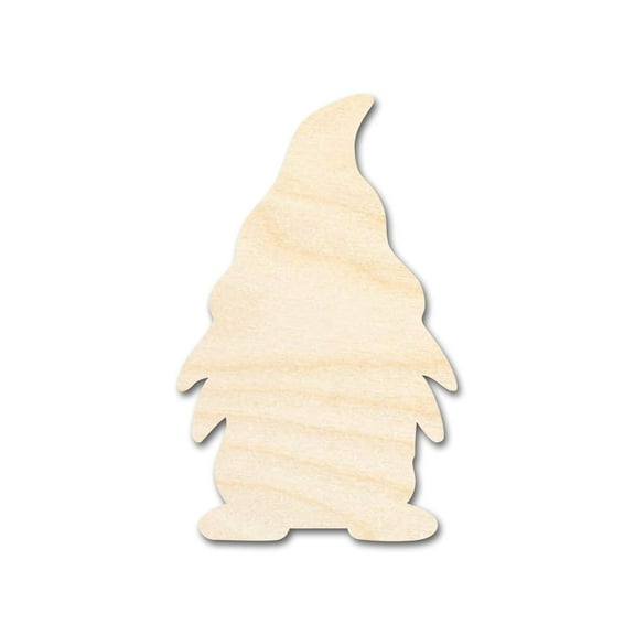 Unfinished Wood Garden Gnome Silhouette - Craft - up to 46" DIY 16" / 1/8"