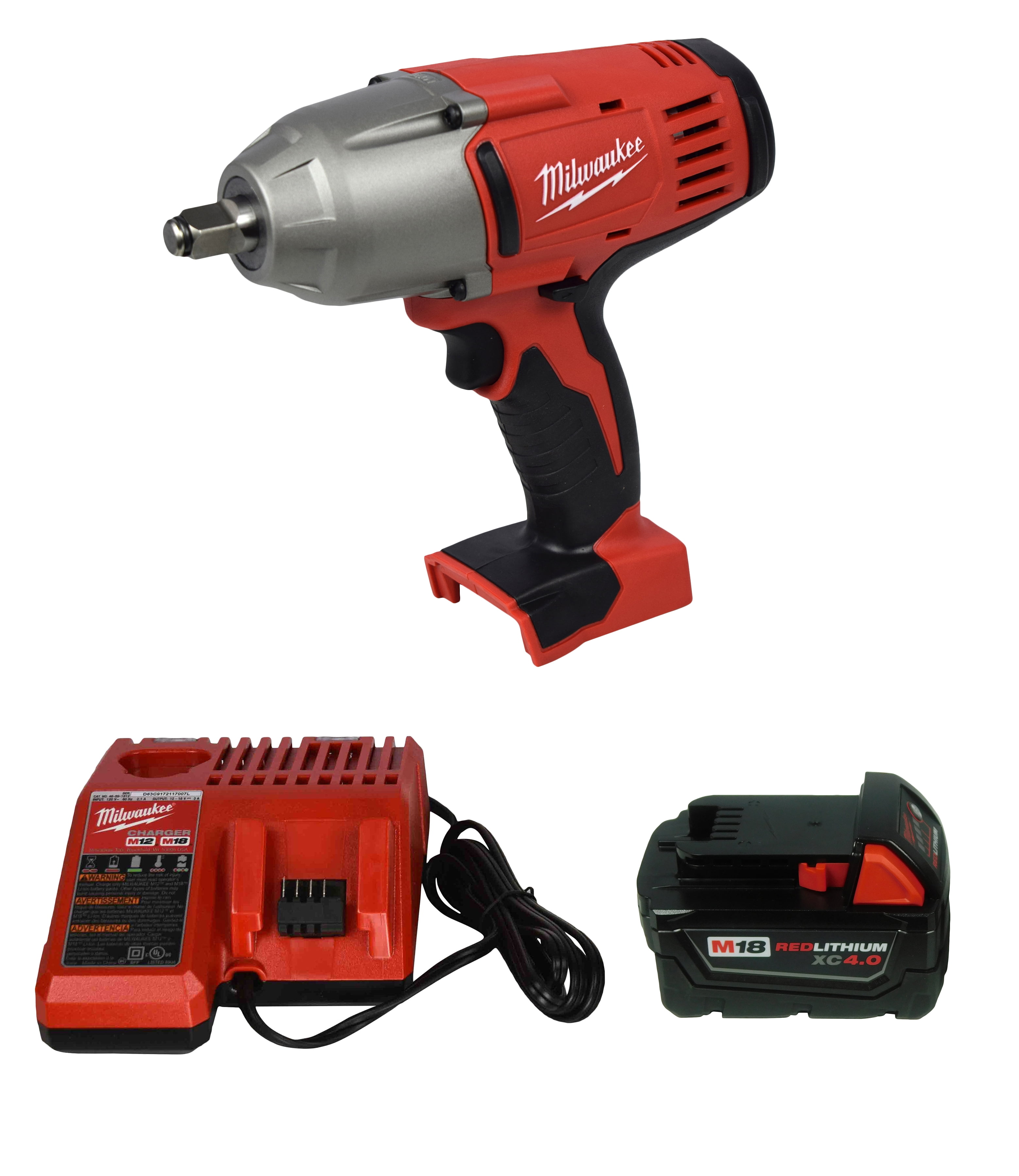 Milwaukee 266320 1/2" Impact Wrench,48111840 4Ah Battery,48591812