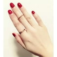 thumbnail image 3 of 3mm Silver/Gold/Rose Gold/Black Bands Women Men's Titanium Steel Engagement Ring, 3 of 9