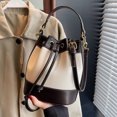 thumbnail image 3 of Bolsos de moda de verano para mujer, nuevo estilo 2025, bolso de hombro con cordón, bolso bandolera estilo cubo estilo retro coreano, 3 of 5