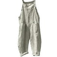 thumbnail image 1 of Salopettes Rayées pour Femmes Combinaisons Pantalons avec Poches Vert, 1 of 2