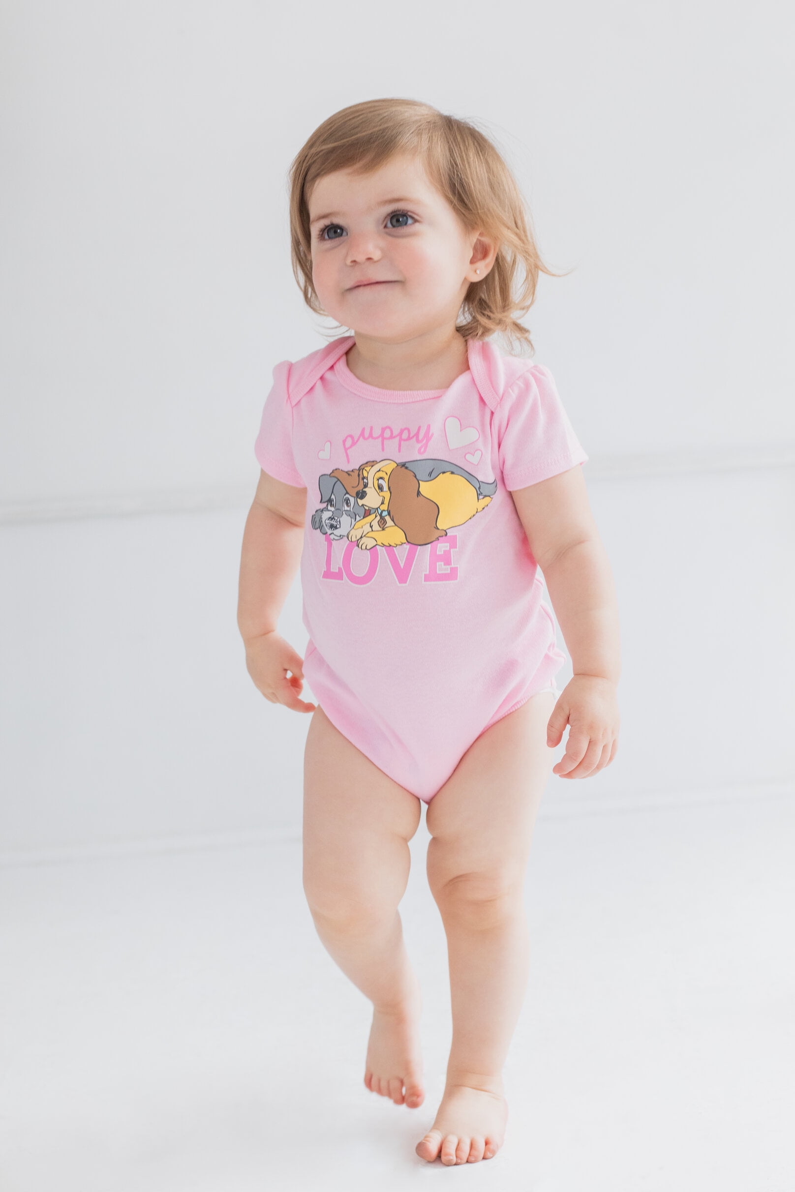 Disney The Aristocats Dumbo Bambi Lady and the Tramp Newborn Baby Girls 5 Pack Bodysuits Newborn to Infant