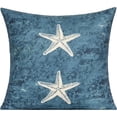 thumbnail image 3 of Blue Shell 16x16 Set of 4 Throw Pillow Covers for Outdoor Patio Furnitures Ocean Themed Decorative Cushions Navy Sea Vintage Decor for Couch Sofa,Starfish Prints, 3 of 5