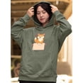 thumbnail image 2 of Cute Shiba In Box Hoodie Women -Image by Shutterstock, Female x-Large, 2 of 4