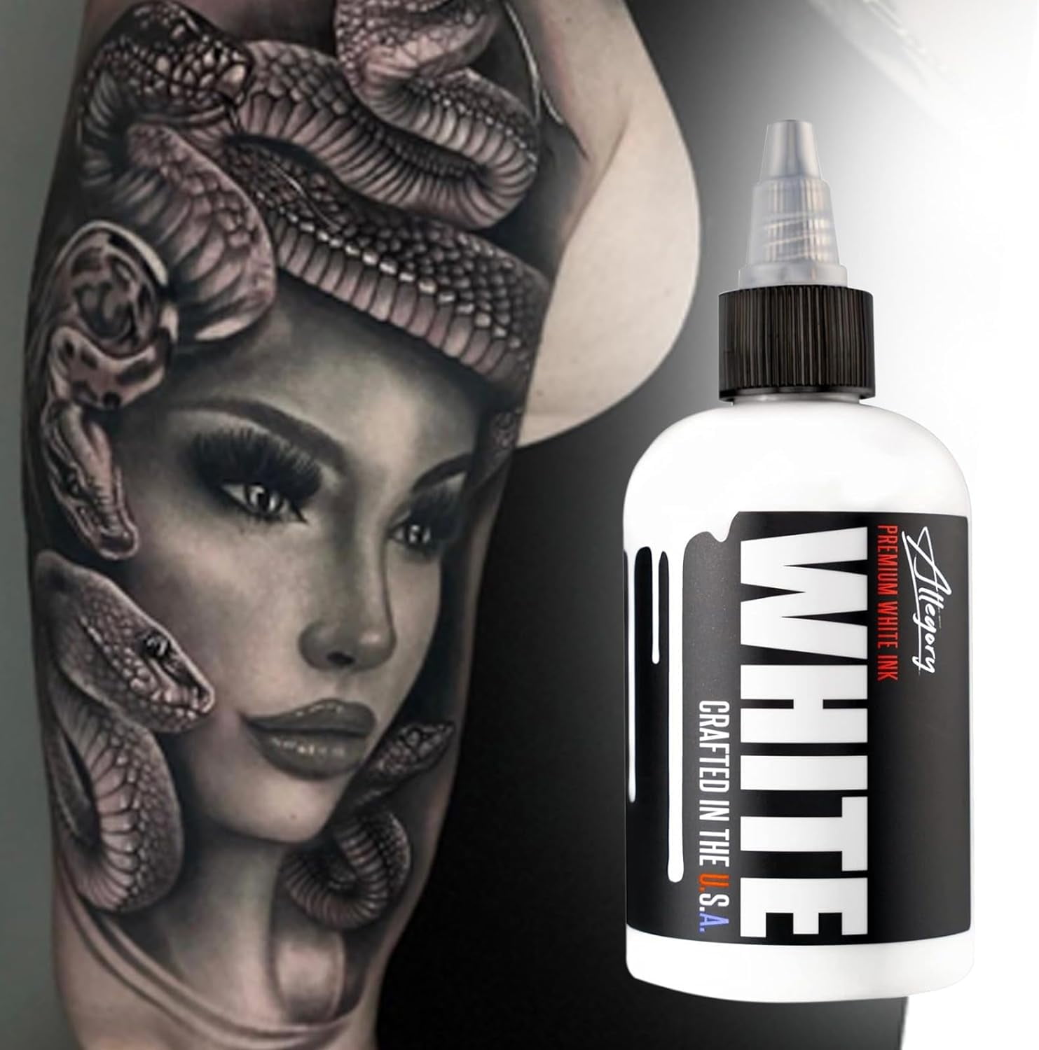 Allegory Premium Tattoo Ink, Blak - 8 oz