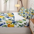 thumbnail image 5 of Erosebridal Watercolor Bird Animals Zipper Twin Comforter Sets with Fitted Sheet and 2 Pillowcases,Rustic Branch Zipper Bedding Set,White Blue,Reversible,4pcs, 5 of 8