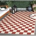 thumbnail image 2 of SAFAVIEH Courtyard Talbot Checkered Indoor/Outdoor Area Rug, Red/Beige, 8' x 10', 2 of 8