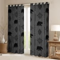 thumbnail image 2 of Feelyou Bear Adult Black Out Curtains, Western Boho Damask Curtains Pack of 2 (42x63 Each), 2 of 6