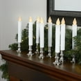 LampLust Christmas Window Candles with Silver Holders 8 Pack, Suction