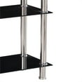 thumbnail image 2 of Better Home Products Jane Decorative Glass 4 Tier Shelves Bookcase Silver Chrome, 2 of 6
