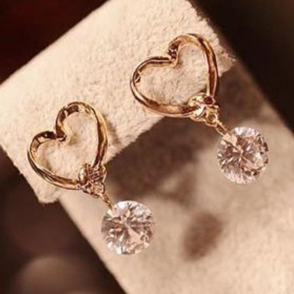 Women Vintage Ethnic Chic Large Round Cubic Zirconia Earrings Studs Earrings