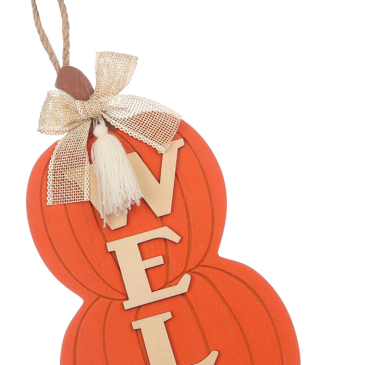 WOOD PUMPKIN WALL DECOR