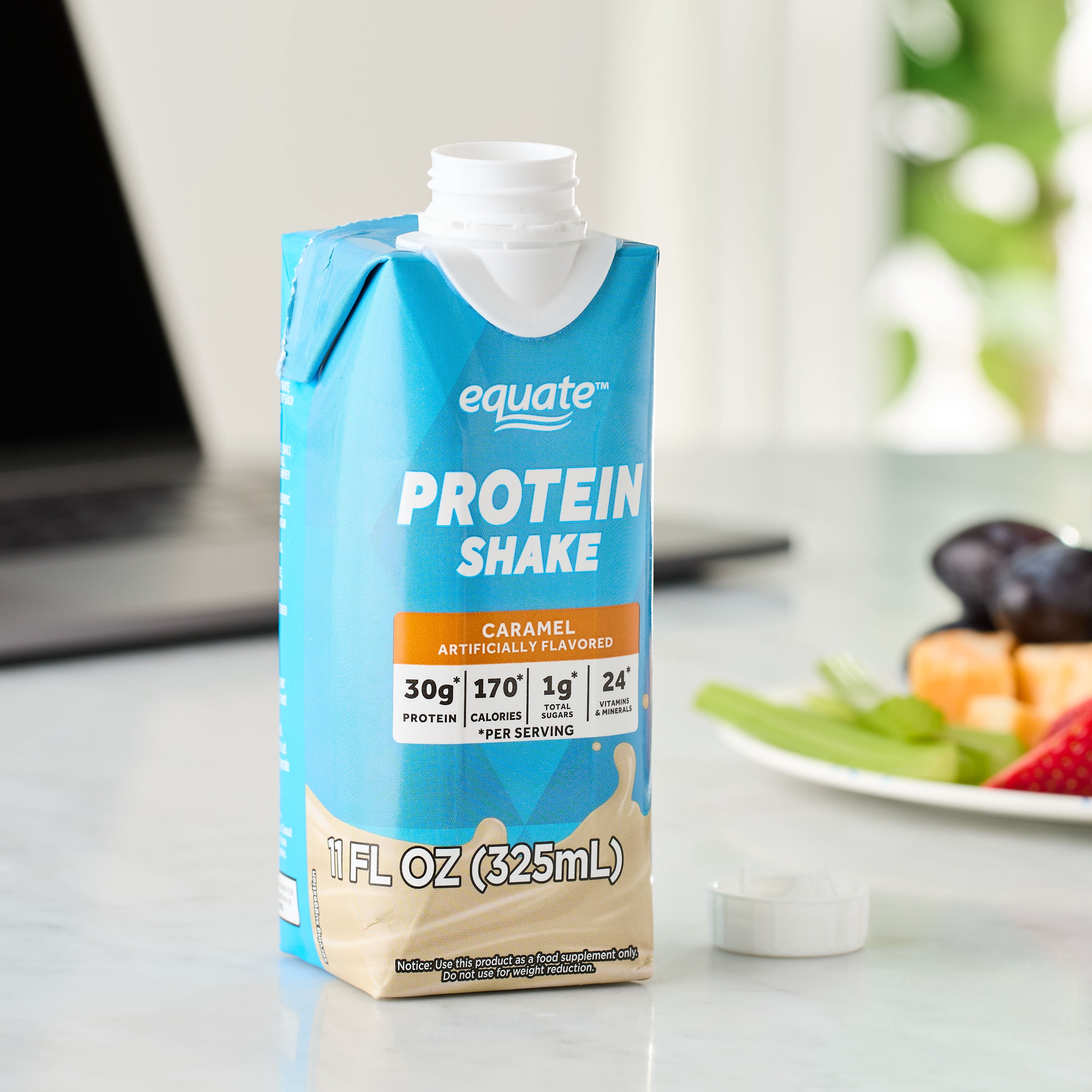 Equate Protein Nutrition Shake, Caramel, 11 fl oz, 12 Count