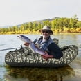 thumbnail image 4 of Infans Inflatable Float Tube w/ Fish Ruler Rod Holder Storage Pockets Flippers Paddle, 4 of 7