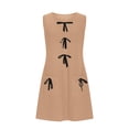 thumbnail image 4 of Ovzne Robes pour Femmes Robe Femme Robe d'Été Sans Manches Mini Décontractée à Nœud Col Ras du Cou Ample en Tricot Robe Débardeur avec Poches Robe Soleil Liquidation, 4 of 6
