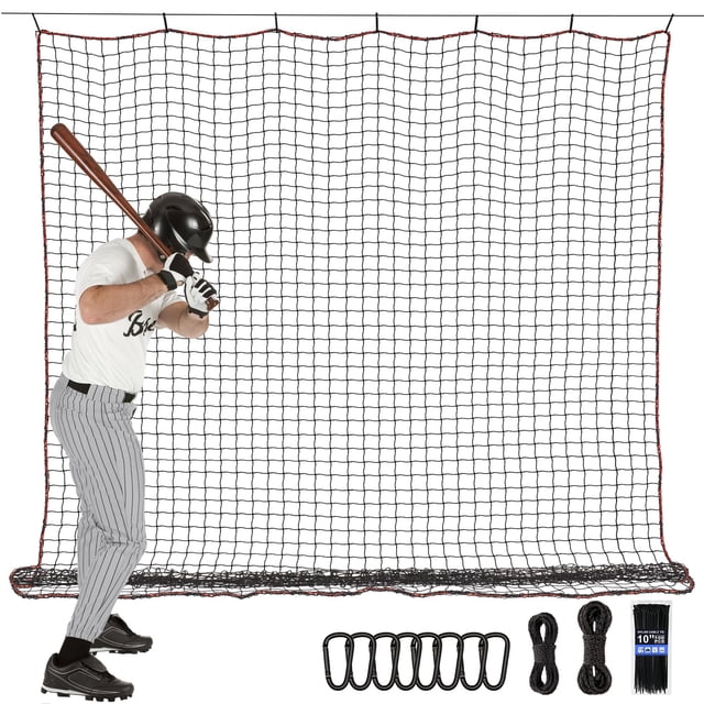 Práctica deportiva, red, base, béisbol y sóftbol, 15 x 40 pies