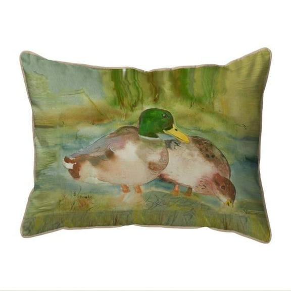 Betsy Drake ZP242R 20 x 24 in. Mallards Right Zippered Indoor & Outdoor Pillow, Extra Large