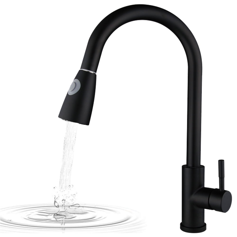 Pull Out Kitchen Faucets With 2 Spray Modes High Arc Bathroom