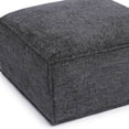thumbnail image 5 of TOV Furniture Mindy Charcoal Chenille Basketweave Ottoman, 5 of 6